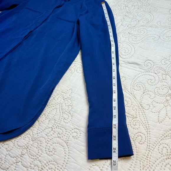 Paraphrase blue lightweight button down shirt - Picture 4 of 7